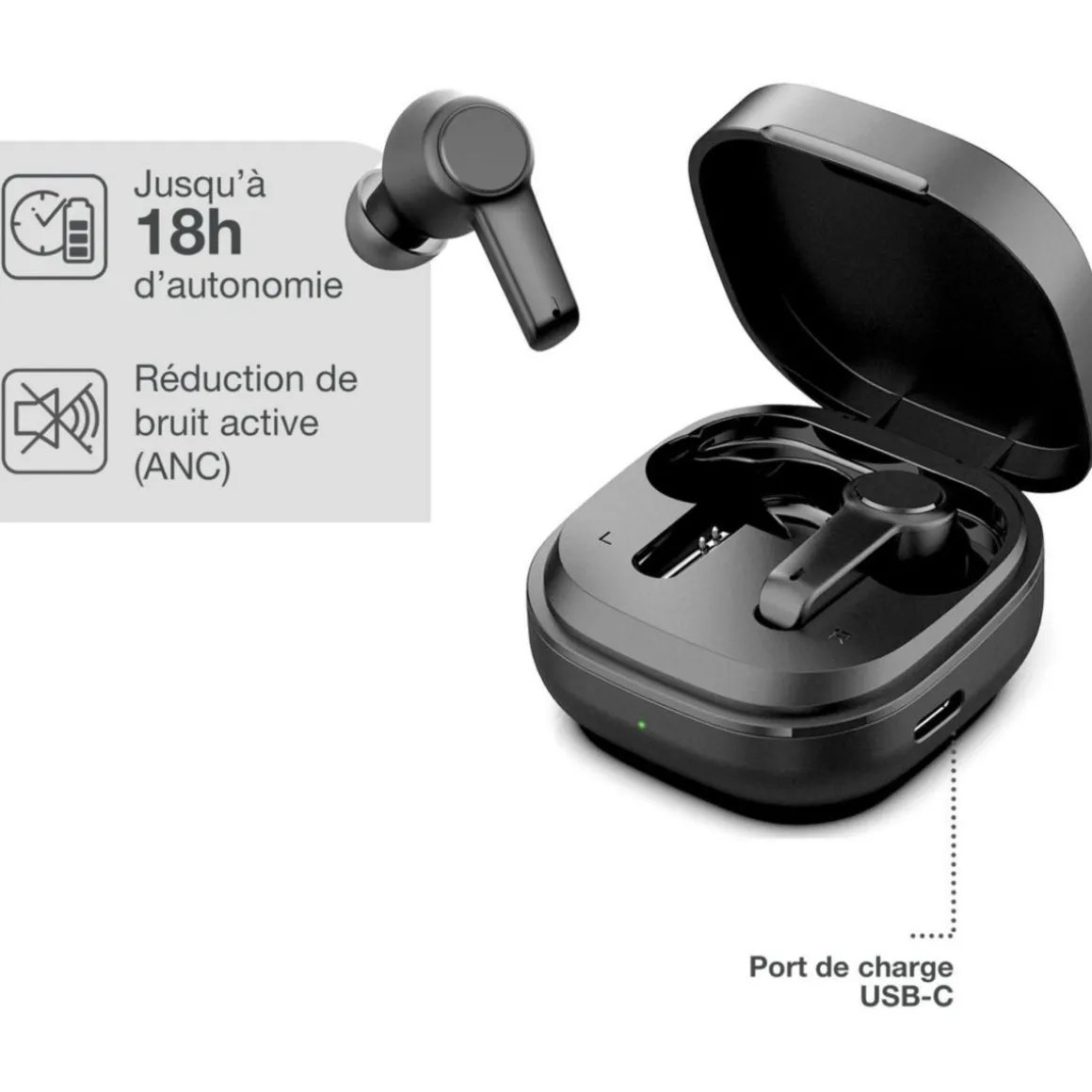 Ecouteurs Muz TWS Pro ANC