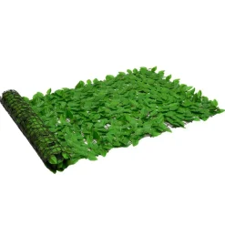 Ecran de balcon avec feuilles vert 300x100 cm