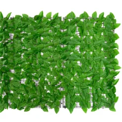 Ecran de balcon avec feuilles vert 300x100 cm