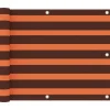 Ecran de balcon Orange et marron 75x600 cm Tissu Oxford