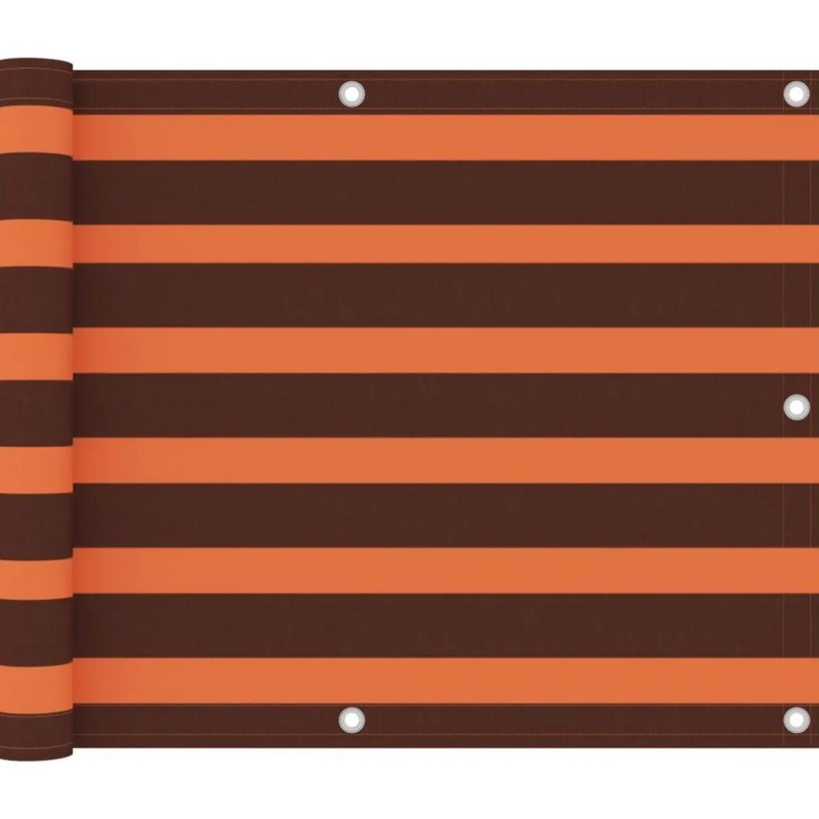 Ecran de balcon Orange et marron 75x600 cm Tissu Oxford