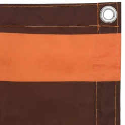 Ecran de balcon Orange et marron 75x600 cm Tissu Oxford