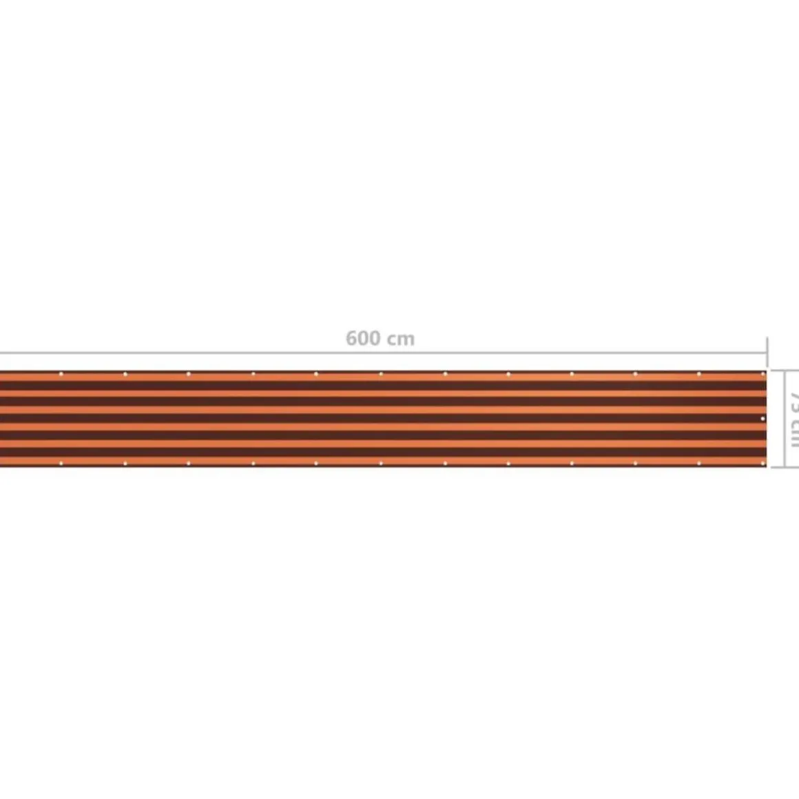 Ecran de balcon Orange et marron 75x600 cm Tissu Oxford