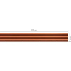 Ecran de balcon Orange et marron 75x600 cm Tissu Oxford