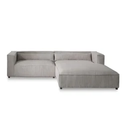 Ela - canapé d'angle droit 4 places - en velours côtelé - style contemporain