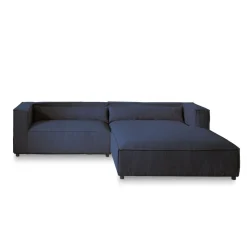 Ela - canapé d'angle droit 4 places - en velours côtelé - style contemporain