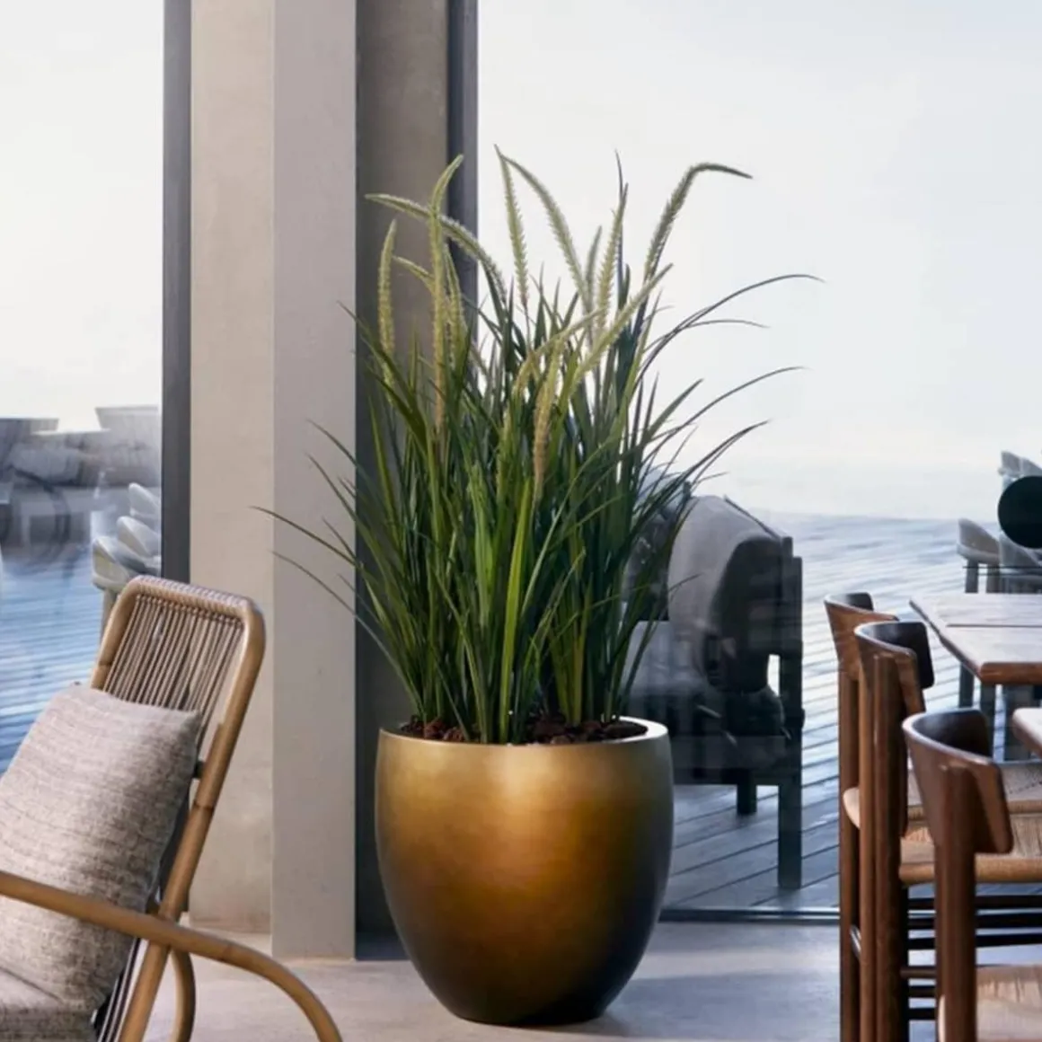 Emerald Herbe de setaire artificielle 90 cm en pot