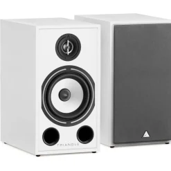 Enceinte bibliothèque Borea BR03 blanc x2