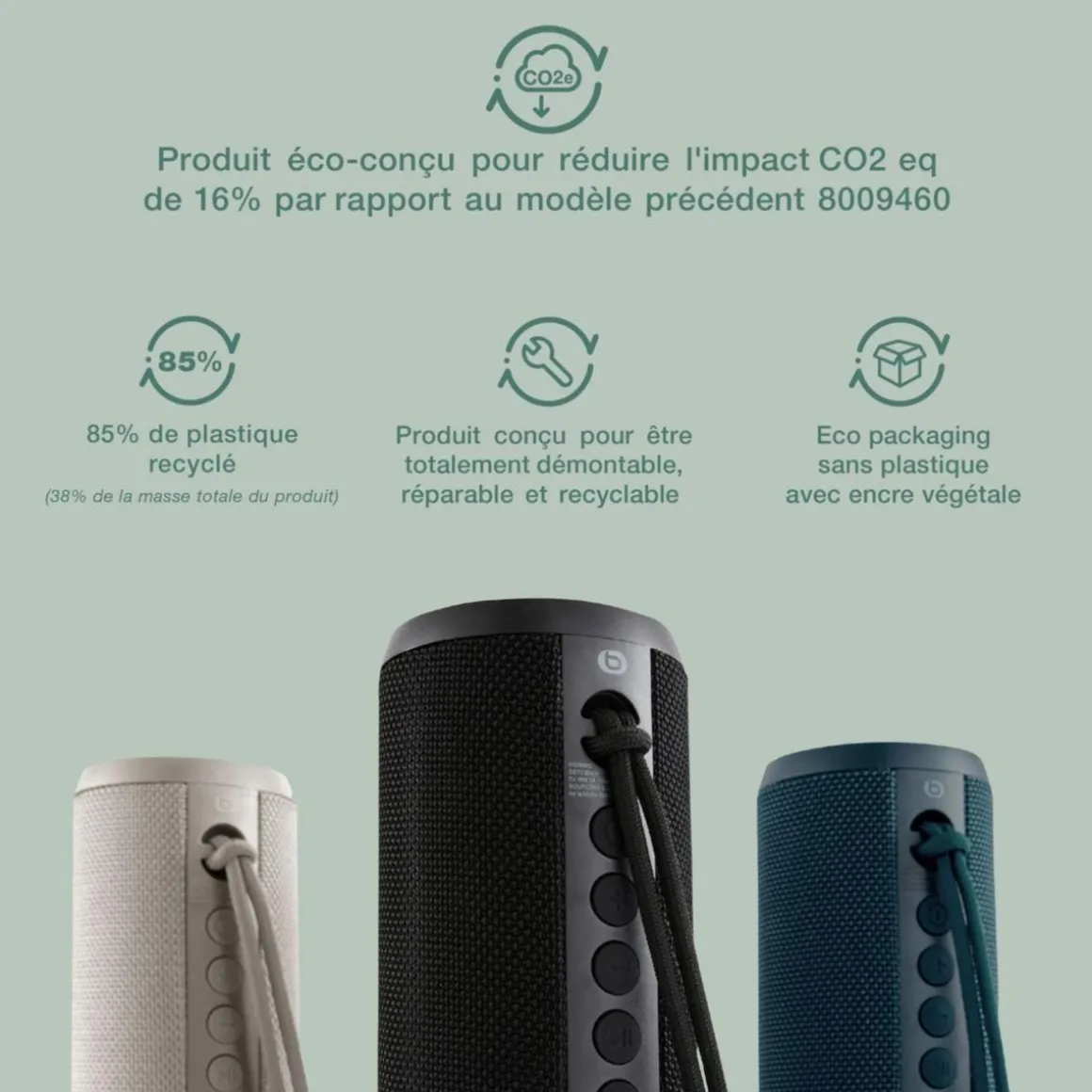 Enceinte portable SB70 Bleue ECO-CONCUE