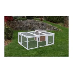 Enclos d'extérieur petits animaux - KERBL - 132 x 102 x 59 cm - Maison intégrée - Grillage