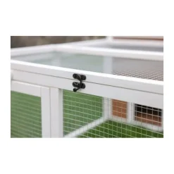 Enclos d'extérieur petits animaux - KERBL - 132 x 102 x 59 cm - Maison intégrée - Grillage