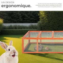 Enclos pour rongeurs 181 x 90 x 48 cm