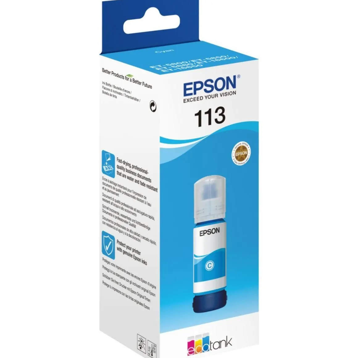 Encre Ecotank Bouteille 113 Cyan 70 ml