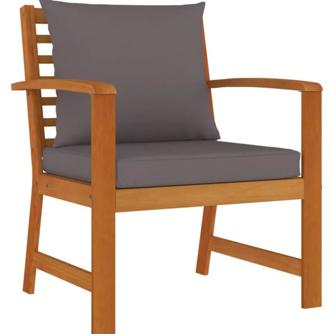 Ensemble a manger de jardin 4 pcs coussins Bois acacia