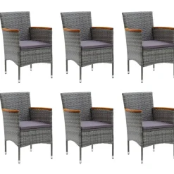 Ensemble a manger de jardin 7 pcs Gris