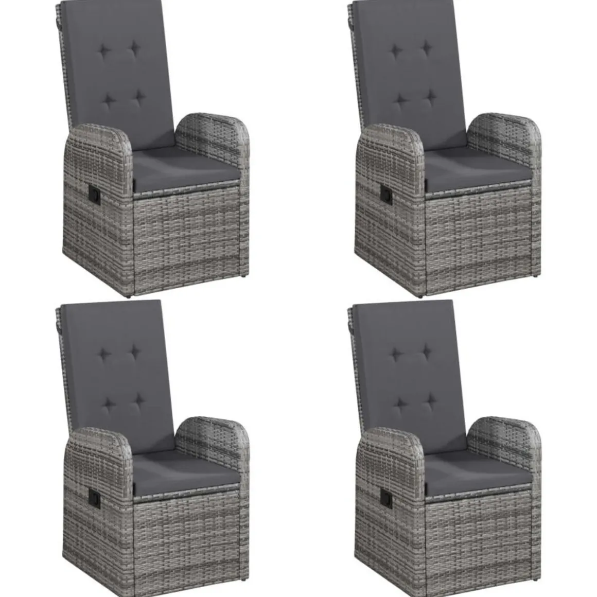 Ensemble a manger de jardin 5 pcs Gris