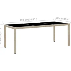 Ensemble a manger d'exterieur et coussins 9 pcs resine tressee