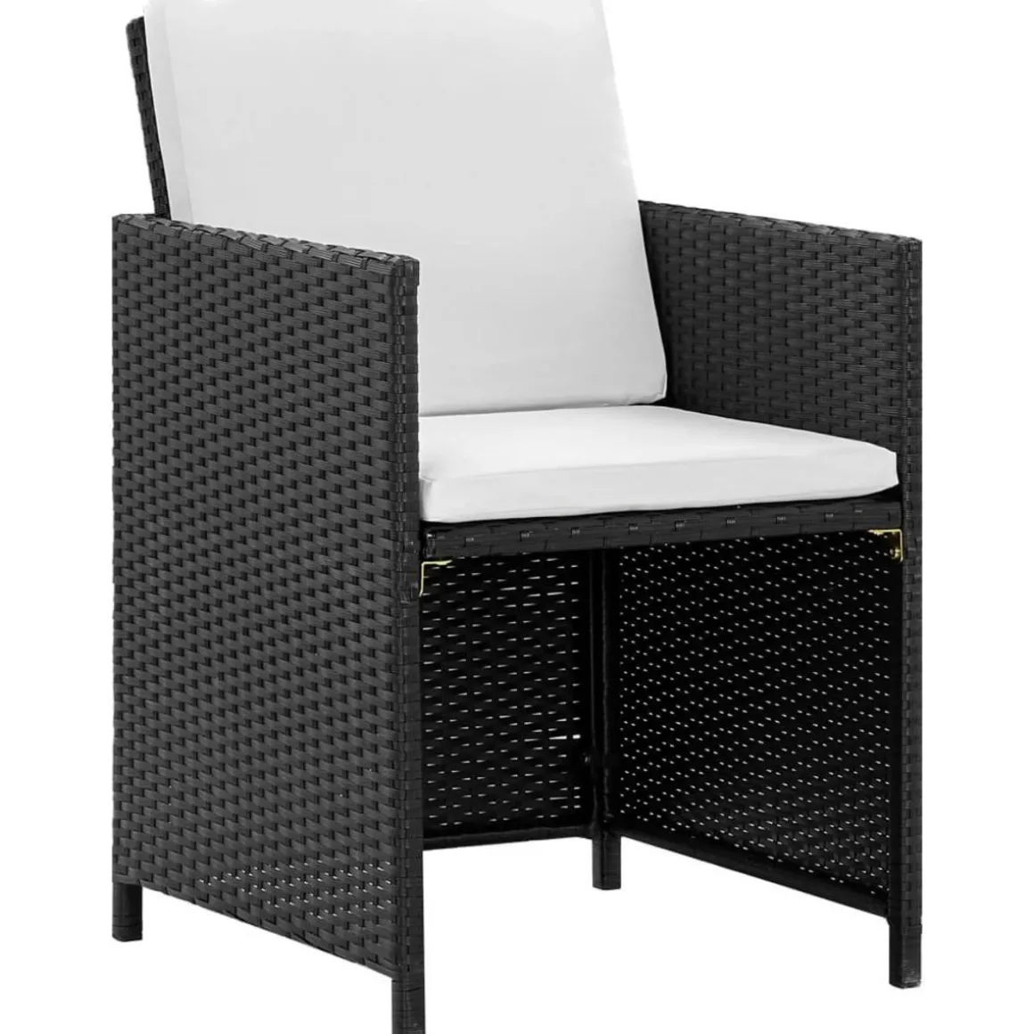 Ensemble a manger d'exterieur 13 pcs coussins Resine tressee