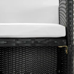 Ensemble a manger d'exterieur 13 pcs coussins Resine tressee