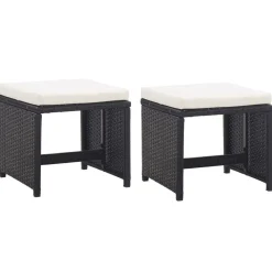 Ensemble a manger d'exterieur 13 pcs coussins Resine tressee