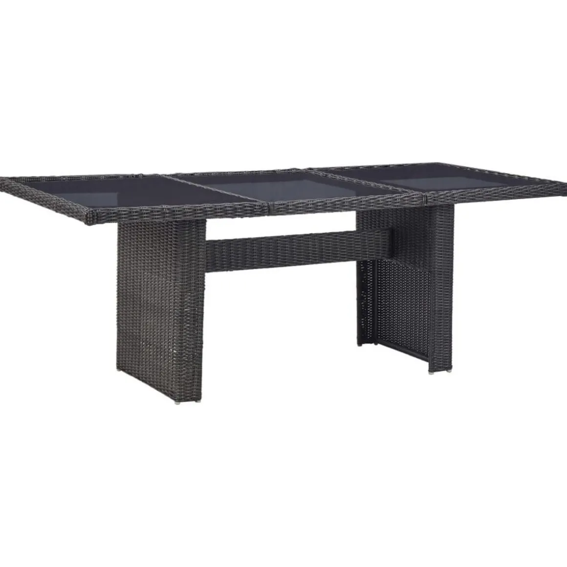 Ensemble a manger d'exterieur 11 pcs Resine tressee Noir