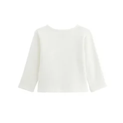 Ensemble bébé gilet et pantalon en coton nid d'abeille Miss Plume