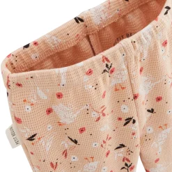 Ensemble bébé gilet et pantalon en coton nid d'abeille Miss Plume