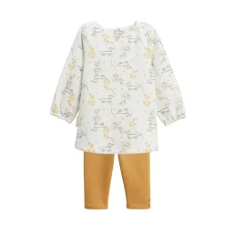 Ensemble bébé robe et legging en molleton Emilie