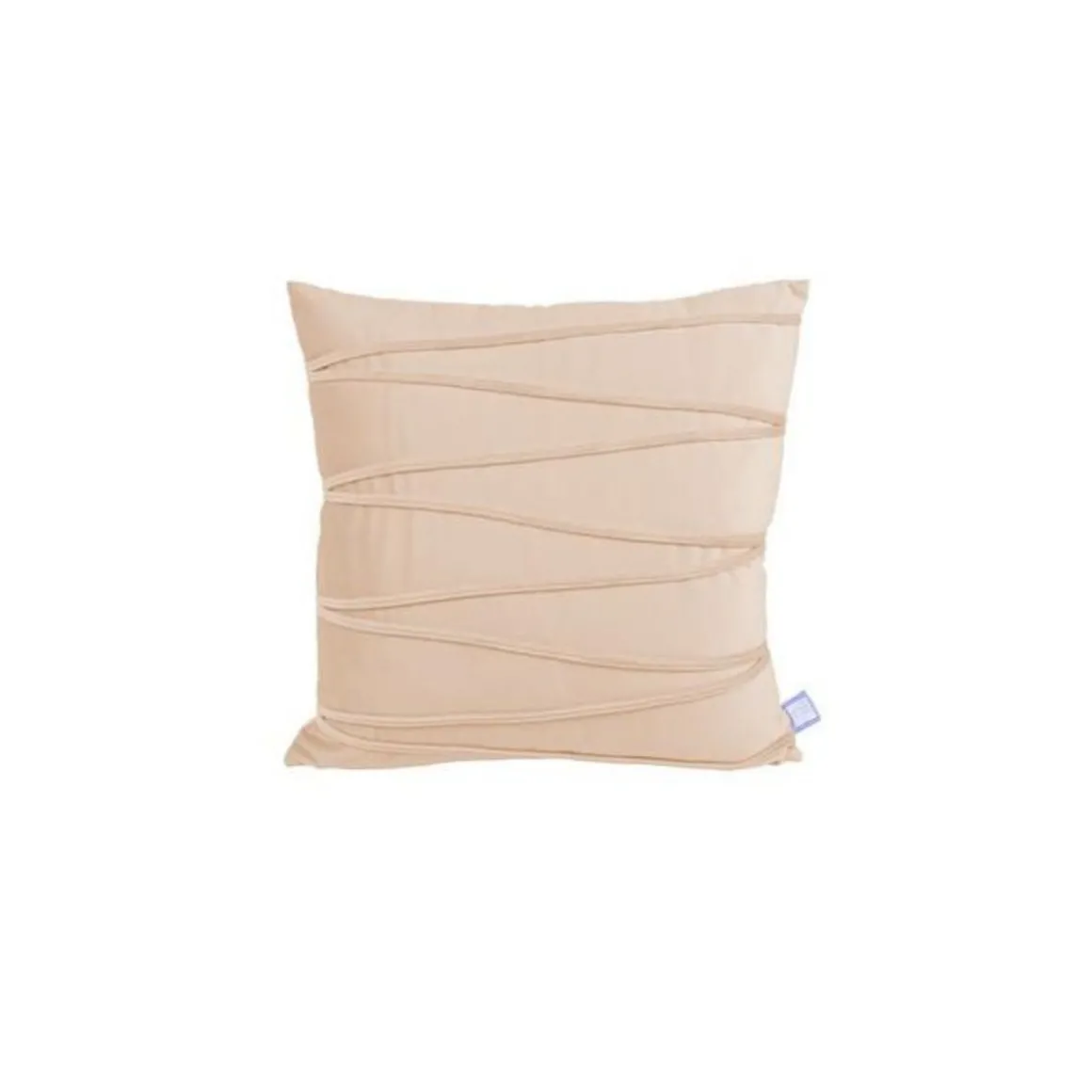 Ensemble Coussin & Plaid Paulina 130x170cm Champagne