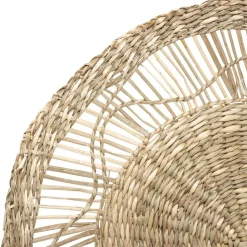 Ensemble de 3 décorations murales en roseau - Beige