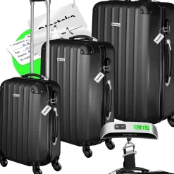 Ensemble de 3 valises Talia avec pèse-bagage et étiquette à bagages