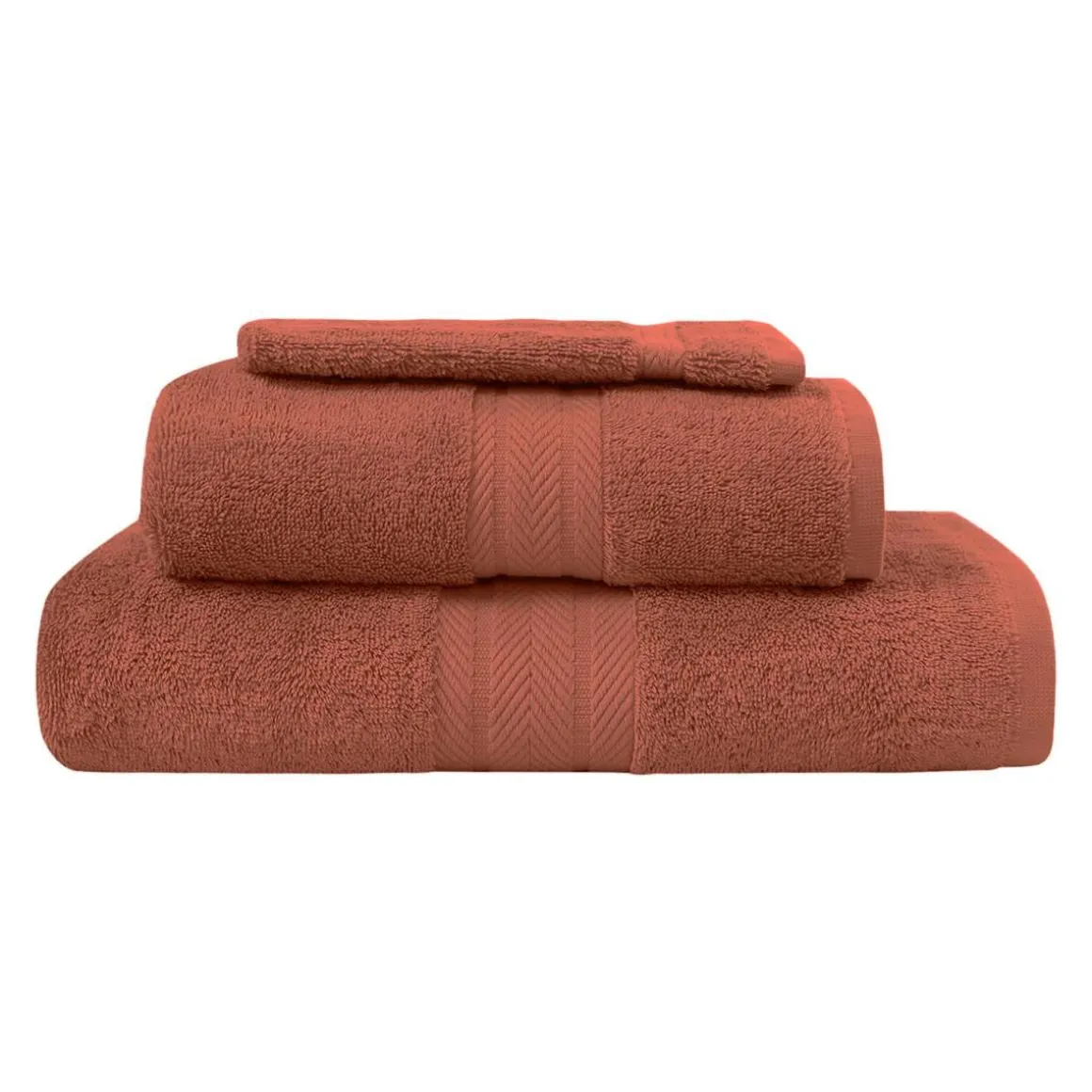Ensemble de bain 3 pièces (1 drap de bain + 1 serviette de toilette + 1 gant) LUXURY