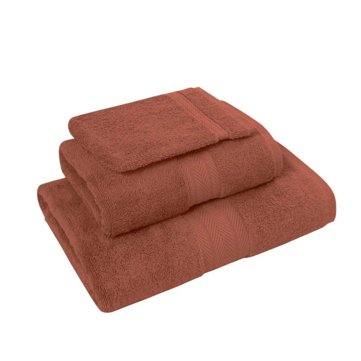 Ensemble de bain 3 pièces (1 drap de bain + 1 serviette de toilette + 1 gant) LUXURY