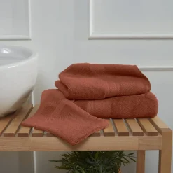 Ensemble de bain 3 pièces (1 drap de bain + 1 serviette de toilette + 1 gant) LUXURY
