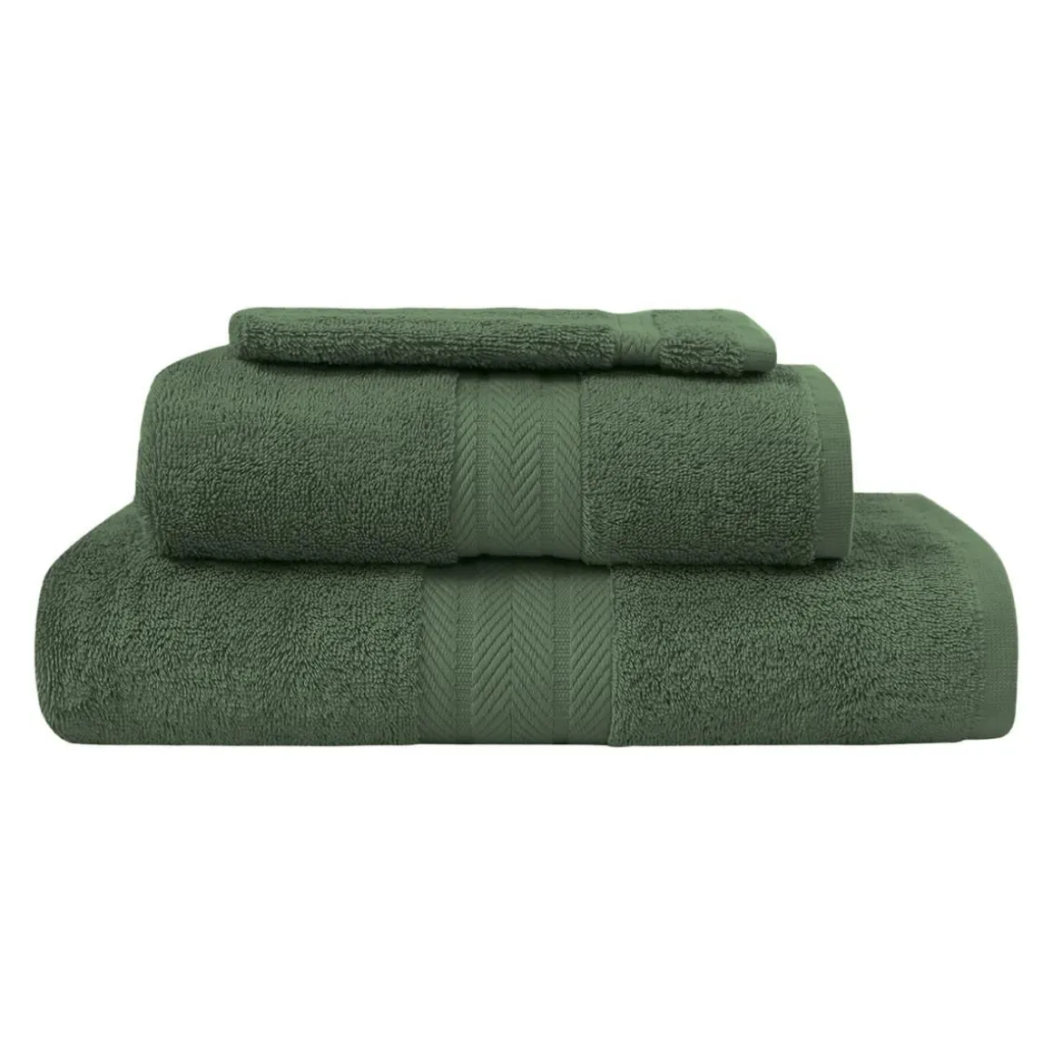 Ensemble de bain 3 pièces (1 drap de bain + 1 serviette de toilette + 1 gant) LUXURY