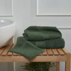 Ensemble de bain 3 pièces (1 drap de bain + 1 serviette de toilette + 1 gant) LUXURY