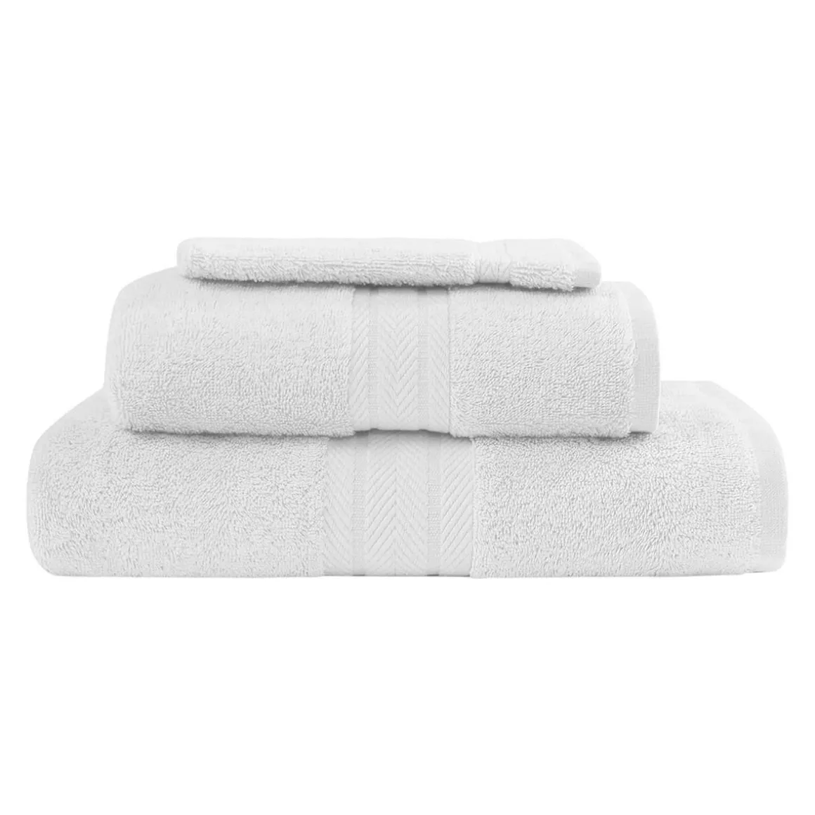 Ensemble de bain 3 pièces (1 drap de bain + 1 serviette de toilette + 1 gant) LUXURY