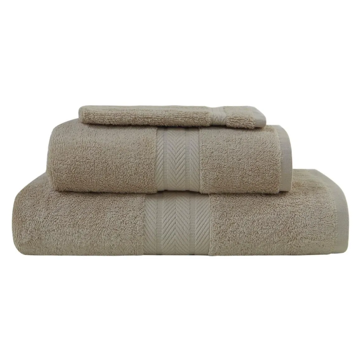 Ensemble de bain 3 pièces (1 drap de bain + 1 serviette de toilette + 1 gant) LUXURY