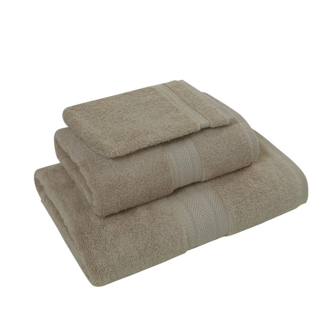 Ensemble de bain 3 pièces (1 drap de bain + 1 serviette de toilette + 1 gant) LUXURY