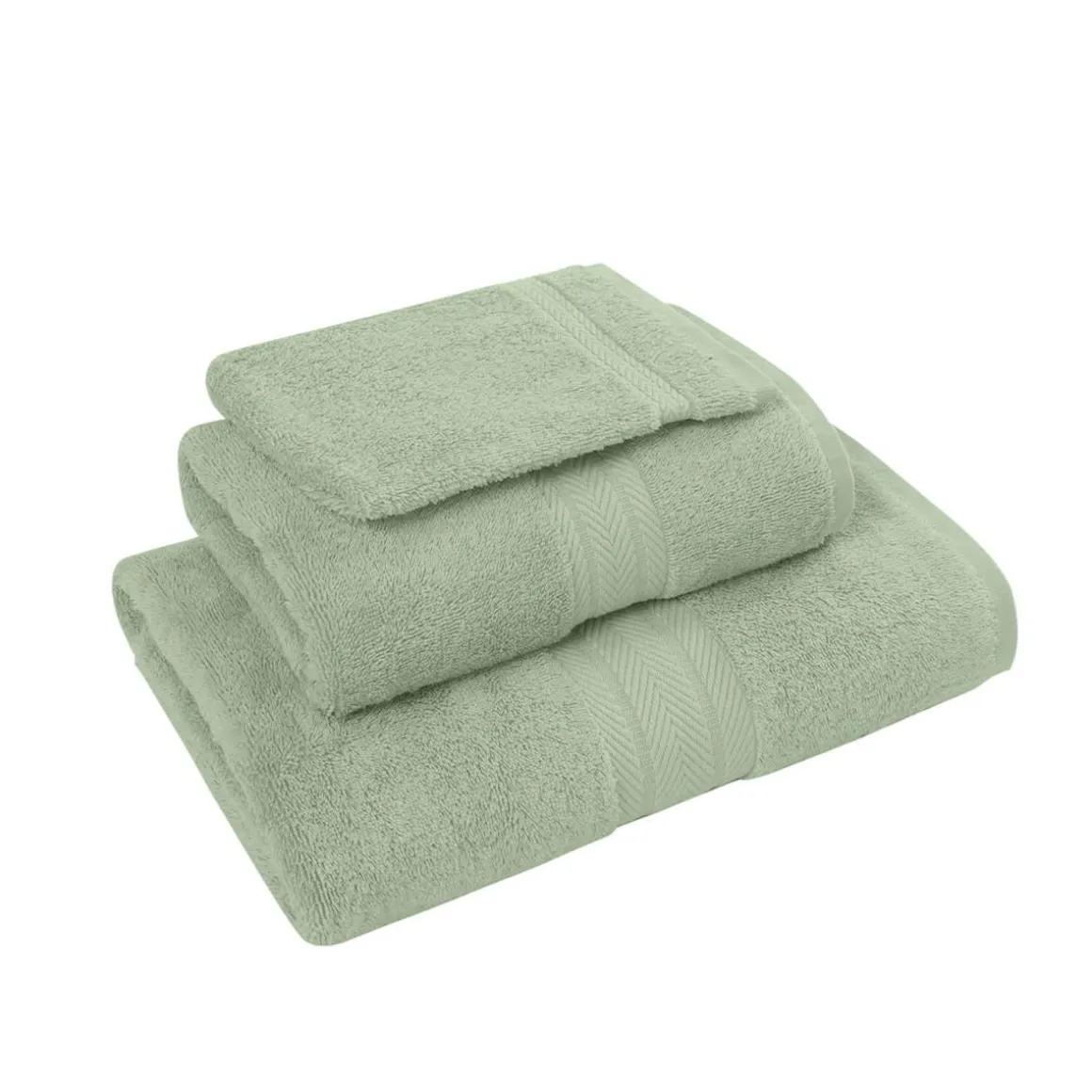 Ensemble de bain 3 pièces (1 drap de bain + 1 serviette de toilette + 1 gant) LUXURY