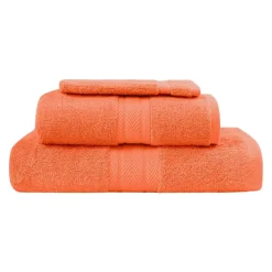 Ensemble de bain 3 pièces (1 drap de bain + 1 serviette de toilette + 1 gant) LUXURY