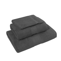 Ensemble de bain 3 pièces (1 drap de bain + 1 serviette de toilette + 1 gant) LUXURY