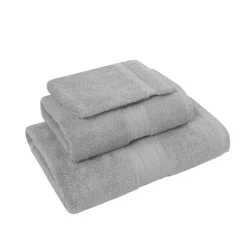 Ensemble de bain 3 pièces (1 drap de bain + 1 serviette de toilette + 1 gant) LUXURY
