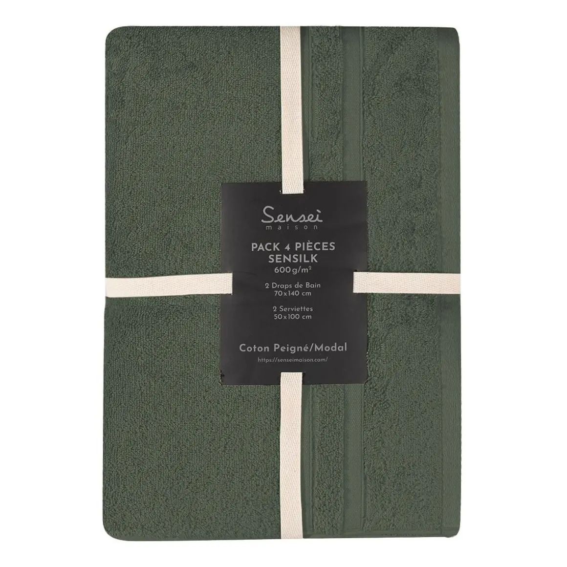 Ensemble de bain 4 pièces 600 g/m² SENSILK