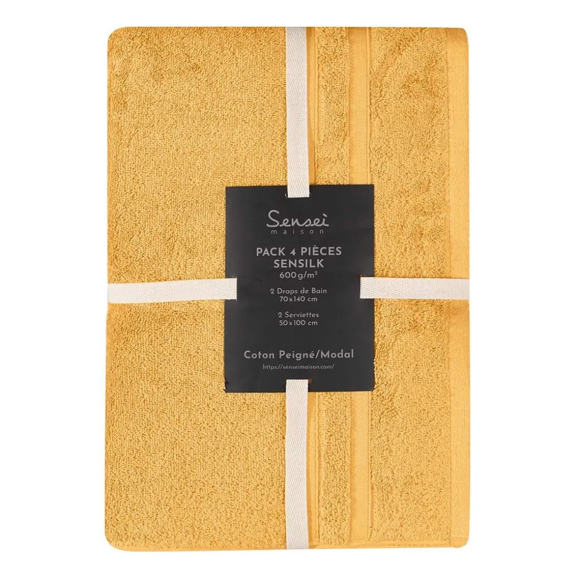 Ensemble de bain 4 pièces 600 g/m² SENSILK