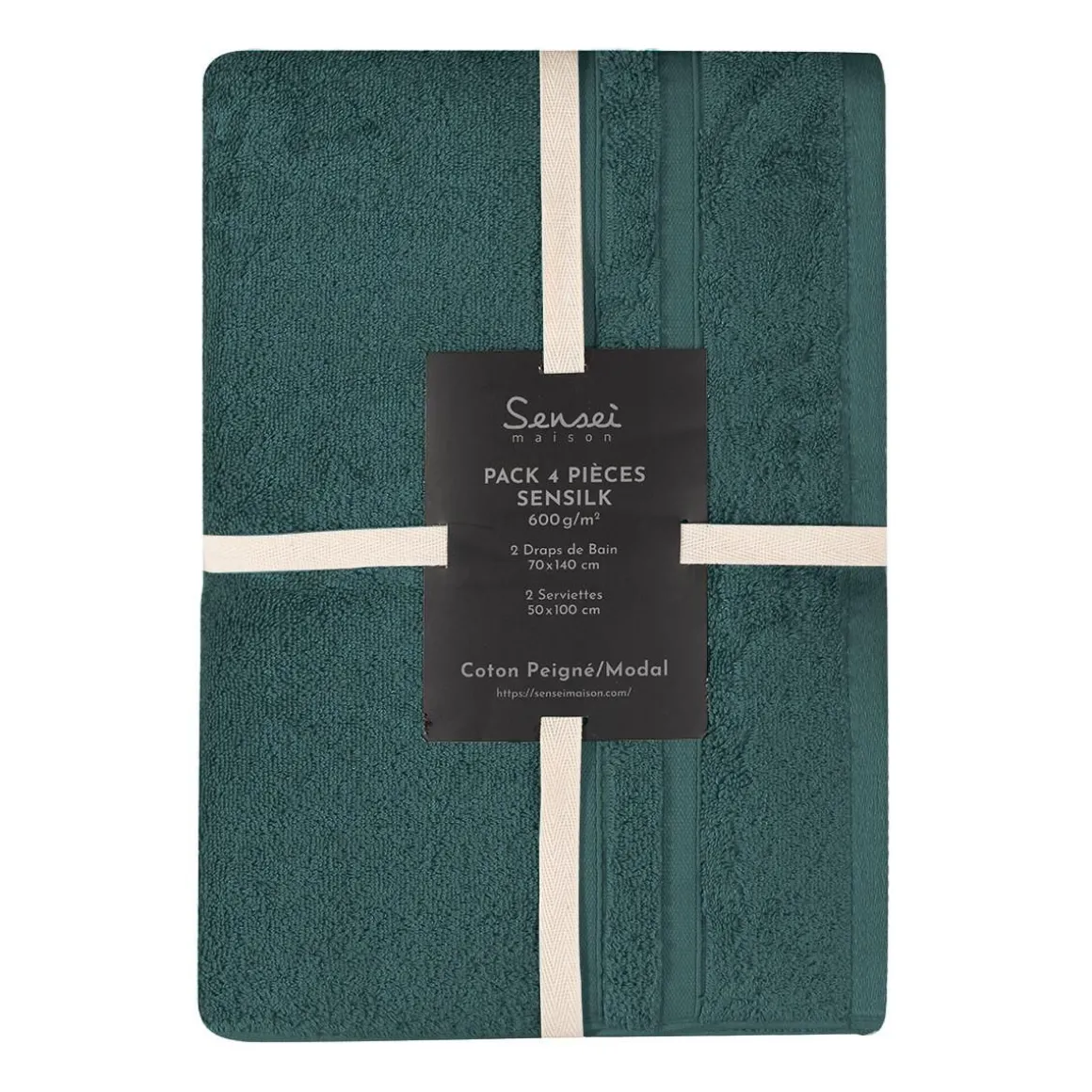 Ensemble de bain 4 pièces 600 g/m² SENSILK