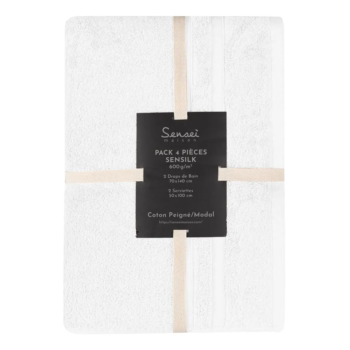 Ensemble de bain 4 pièces 600 g/m² SENSILK