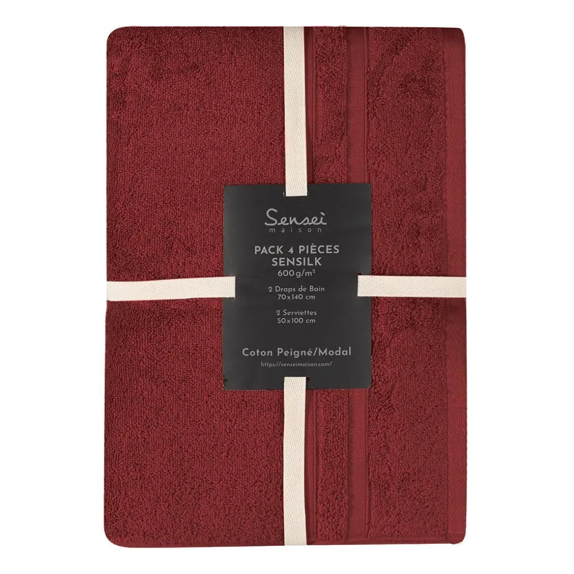 Ensemble de bain 4 pièces 600 g/m² SENSILK