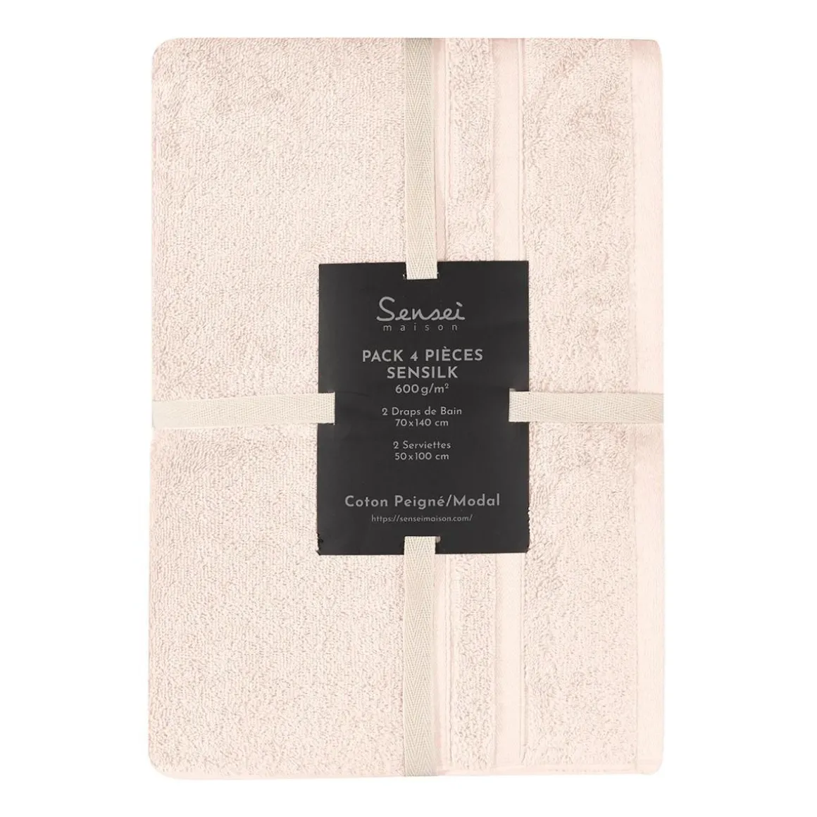 Ensemble de bain 4 pièces 600 g/m² SENSILK