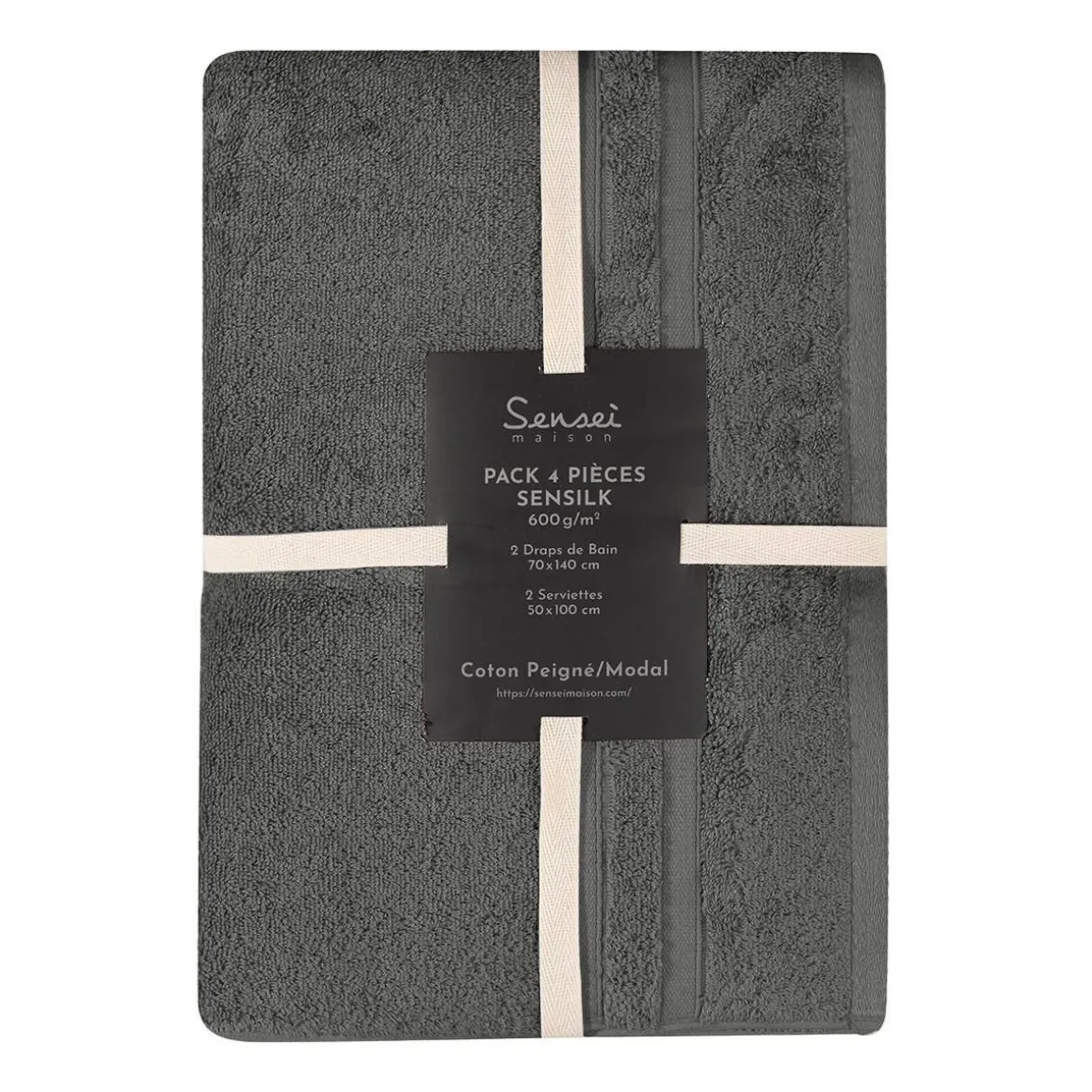 Ensemble de bain 4 pièces 600 g/m² SENSILK